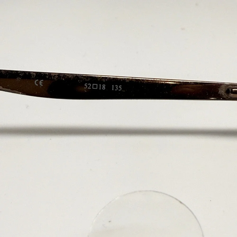 Oscar de la Renta OS 511 209 Brown Metal Rectangle‎ Eyeglasses 52-18-135 Womens